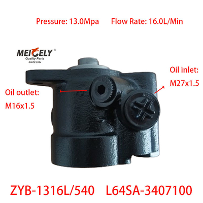 Bomba de direção de potência ZYB-1316L/540 para motor Chaochai 6102