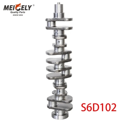 S4D102 S6D102 S6D107 S6D125 Crankshaft de aço fundido forjado para escavadeira