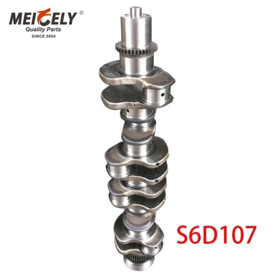 S4D102 S6D102 S6D107 S6D125 Crankshaft de aço fundido forjado para escavadeira