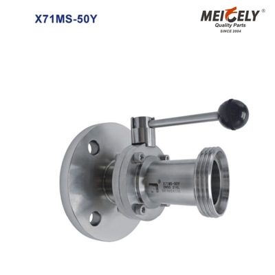 Valva de amostragem asséptica sanitária Flange Widdop Butterfly Valve para camião de tanque de água